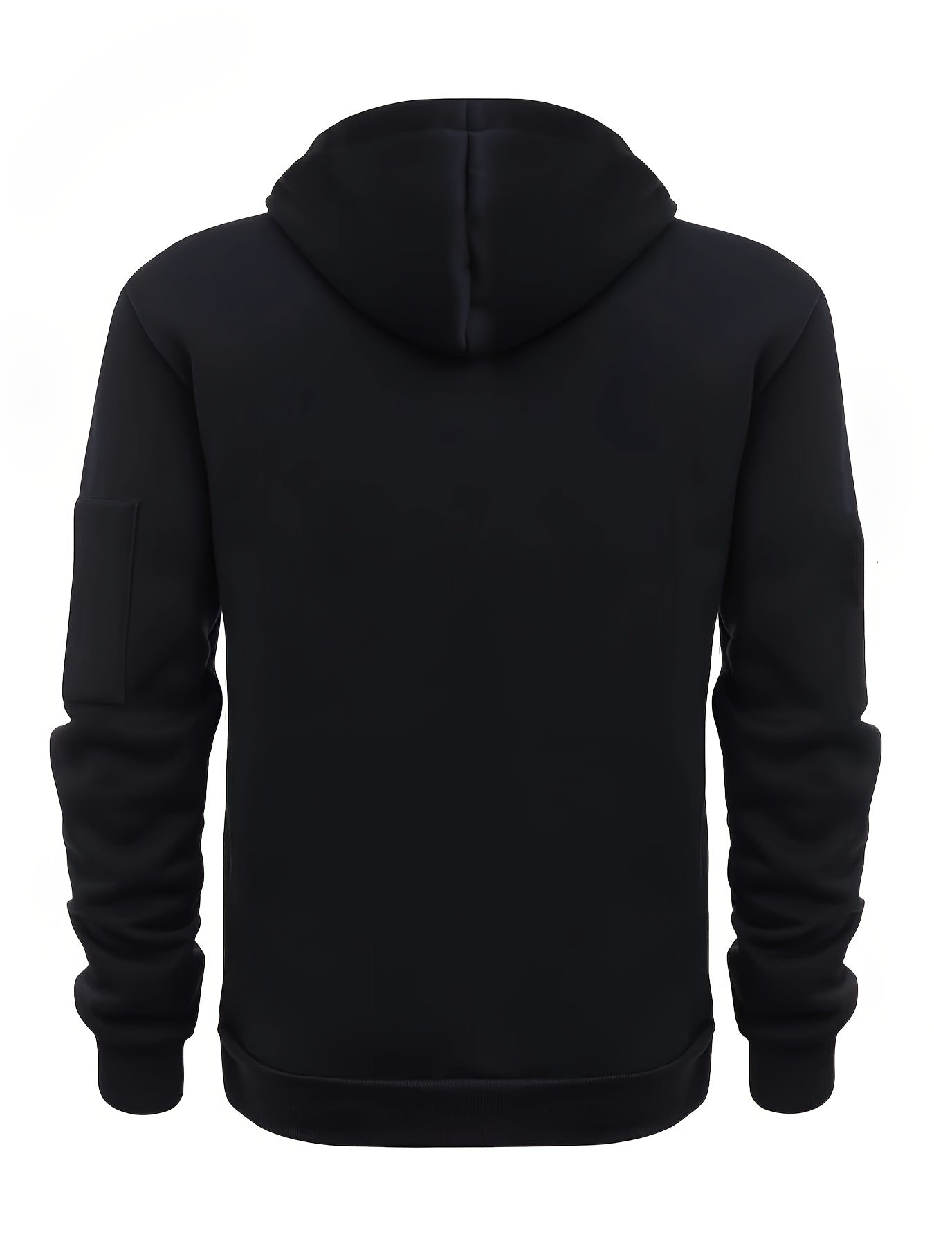 Men's Casual Sporty Hoodie with Multi-Zip Arm Pockets - Polyester
