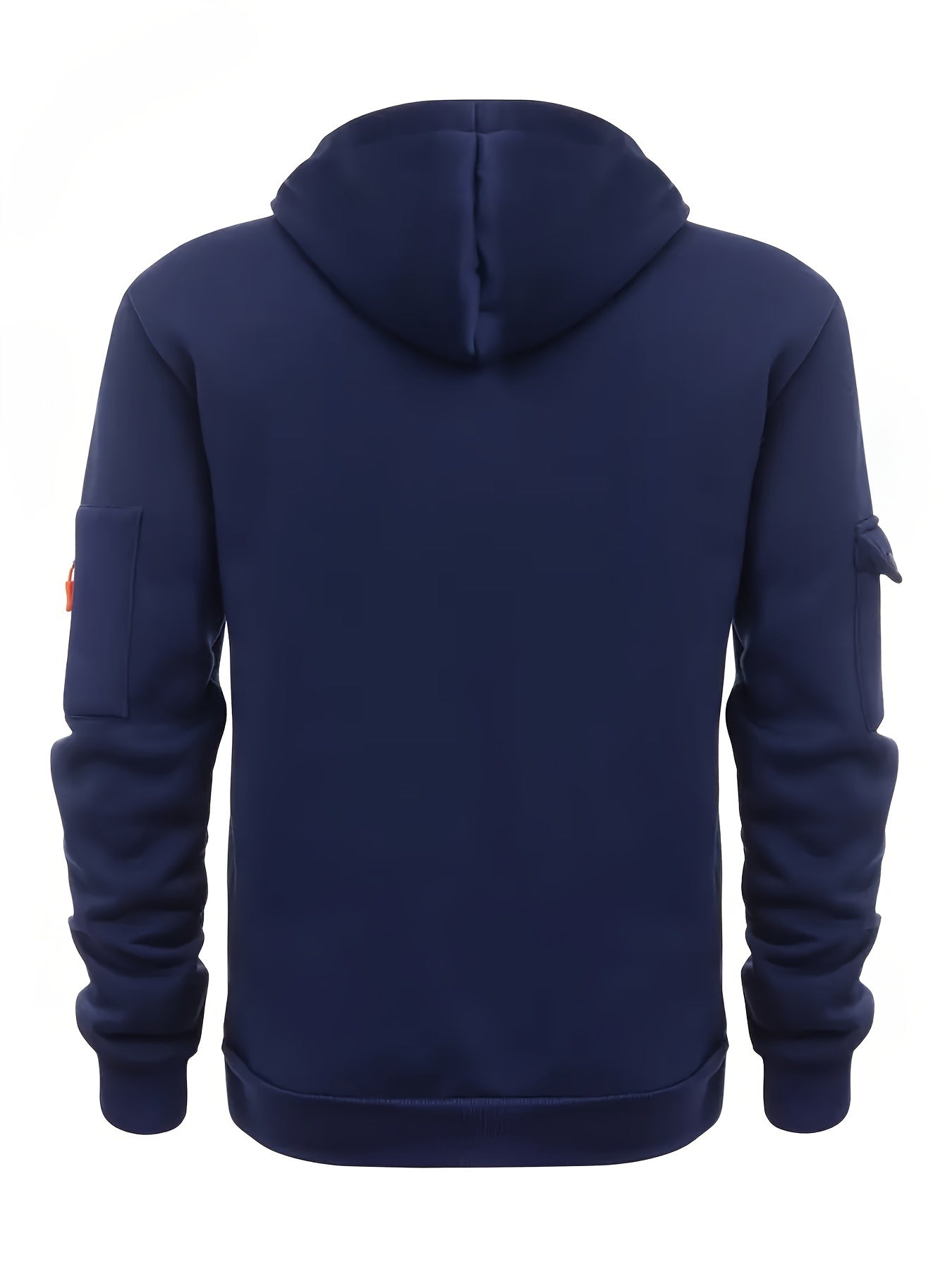 Men's Casual Sporty Hoodie with Multi-Zip Arm Pockets - Polyester