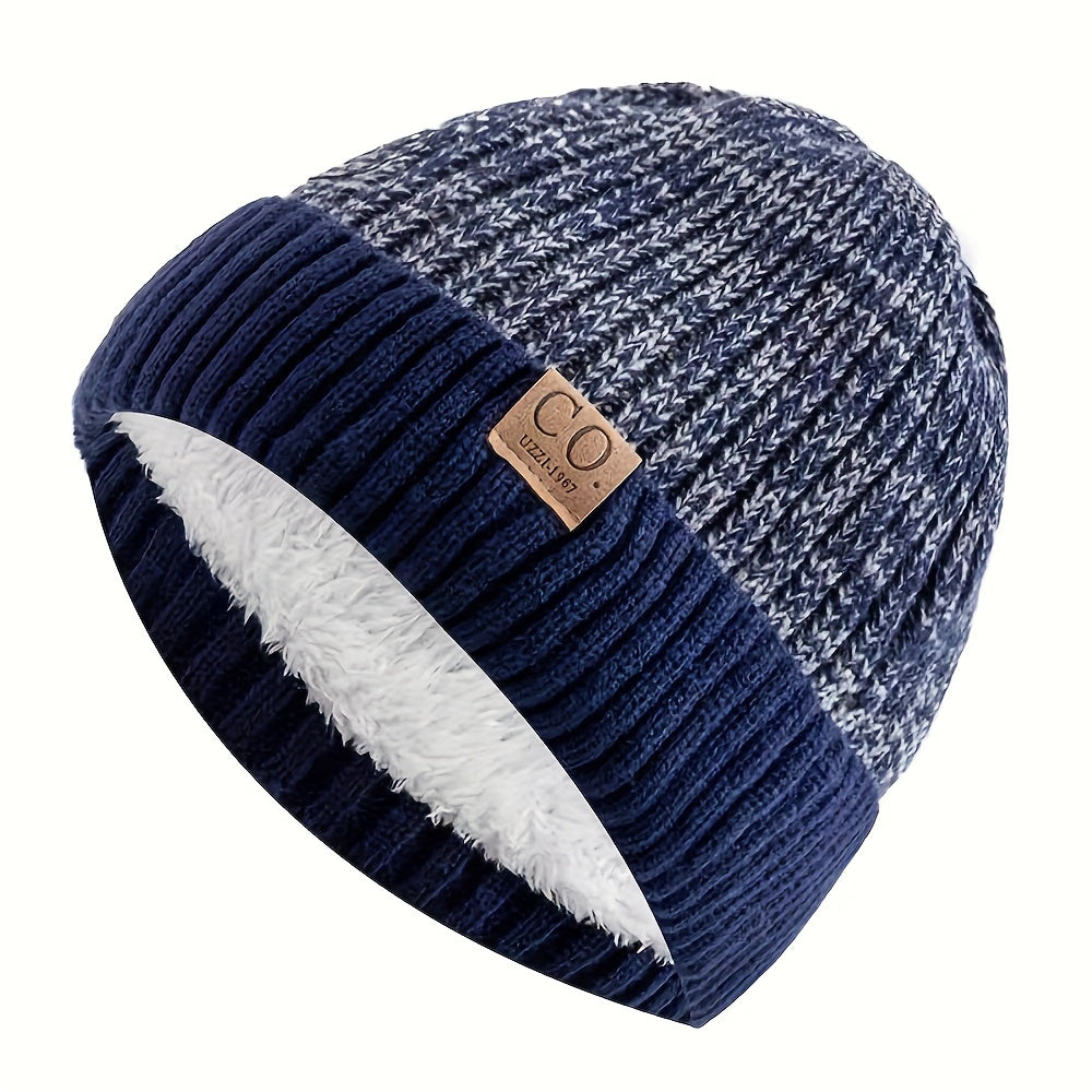 Winter Couple Thickened Knitted Hat Windproof and Warm Fleece Hat