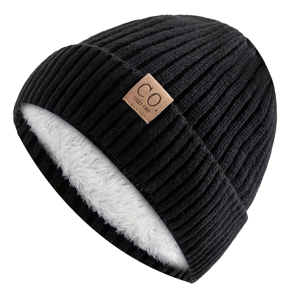 Winter Couple Thickened Knitted Hat Windproof and Warm Fleece Hat