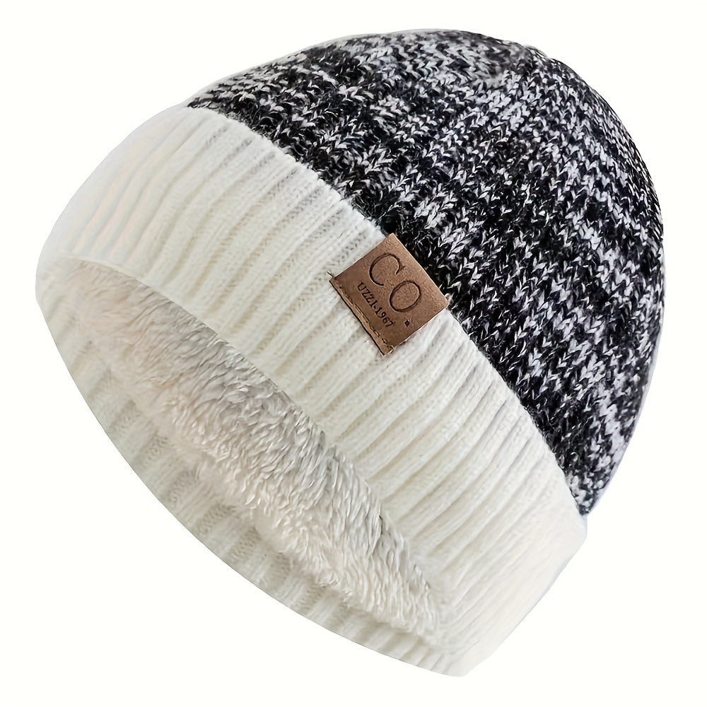 Winter Couple Thickened Knitted Hat Windproof and Warm Fleece Hat
