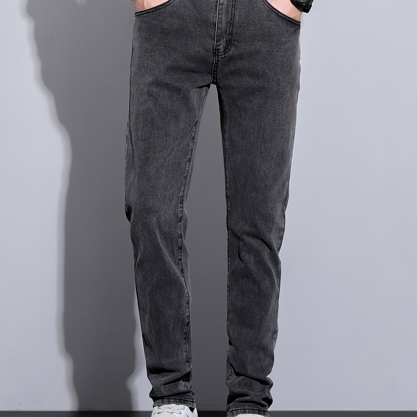 Autumn and Summer Men's New Trendy Retro Slim Fit Small Foot Jeans