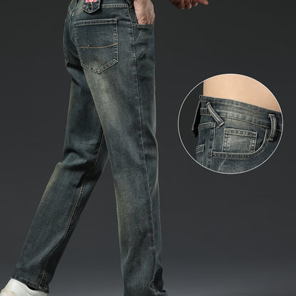 1pc Men'S Basic Style Low Waist Denim Jeans.