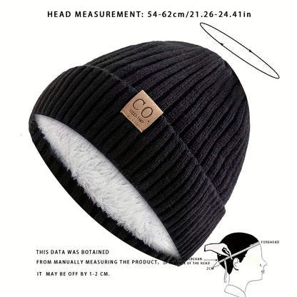 Winter Couple Thickened Knitted Hat Windproof and Warm Fleece Hat