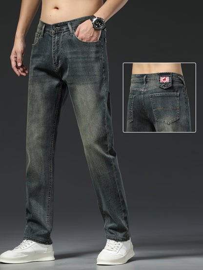 1pc Men'S Basic Style Low Waist Denim Jeans.