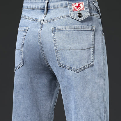 1pc Men'S Basic Style Low Waist Denim Jeans.